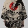 Herren-Kimono, Handarbeit, hell-gelb.Motiv, Drache, neu, kurz