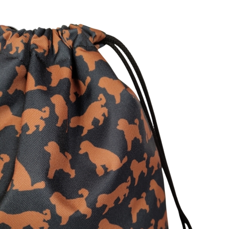 Pudel-Muster, wasserabweisender Turnbeutel–Eigenes Design schwarz