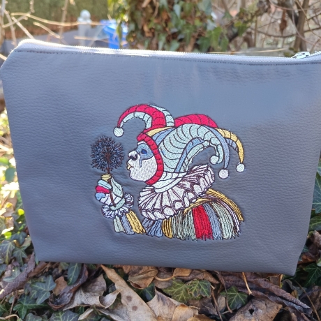 Mardi Gras Clown - Größe 19,5 x 16,3 cm