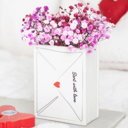  Karamik Blumenvase Liefesbrief  Send with Love Valentinstag