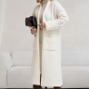 Oversize Strickmantel Strickjacke lang Cardigan Weste Weiß S-XL