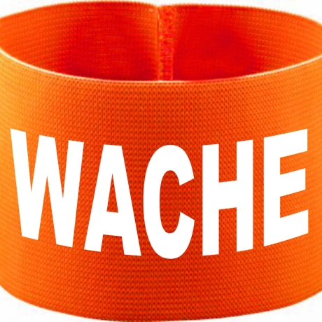 gummielastische Armbinde 10 cm bedruckt mit WACHE