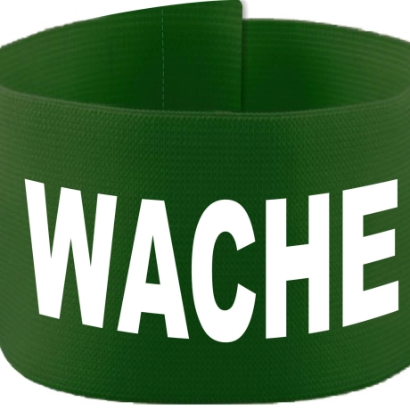 Klett-Armbinde 10 cm Höhe bedruckt mit WACHE