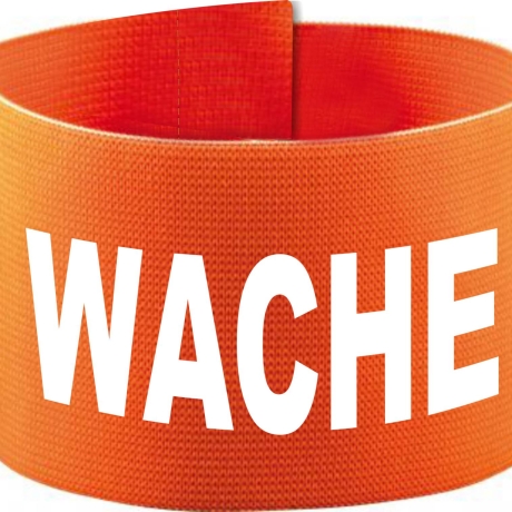 Klett-Armbinde 10 cm Höhe bedruckt mit WACHE