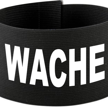 Klett-Armbinde 10 cm Höhe bedruckt mit WACHE