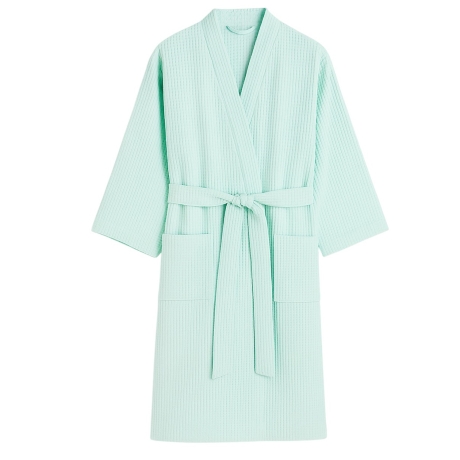 Eleganter Waffelbademantel für Damen und Herren mit modernem Stil