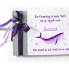 Gästebuch Taufe Wal violett flieder