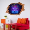 171 Wandtattoo Let´s play - Loch in der Wand - Gaming Zone