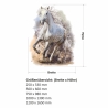 179 Wandtattoo Pferd weiß 250 x 330 mm