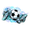 187 Wandtattoo Fussballschuhe und Ball