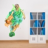 189 Wandtattoo Basketball Spieler grün 480 x 750 mm