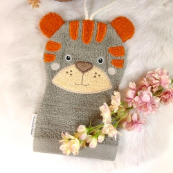 Waschhandschuh Tiger, Waschlappen Waschhandschuh Tiger, Waschlappen