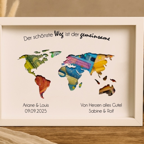 Hochzeitsgeschenk personalisiert Geldgeschenk Hochzeit Brautpaar 