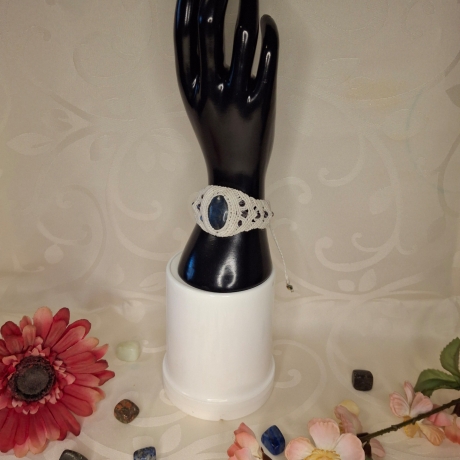 Makramee Armband mit Labradorit