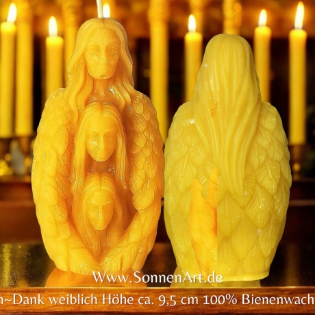 Ahnen Kerze weiblich für Rituale Bienenwachs  