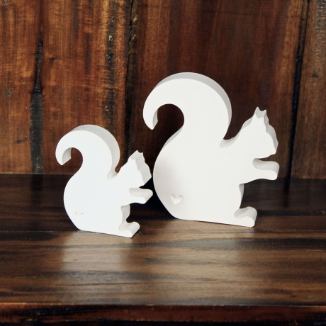 Herbstdeko Eichhörnchen Figur – Tierfigur in Keramikoptik