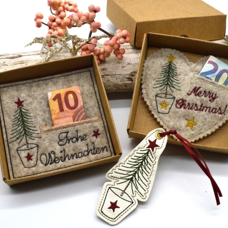 Stickdatei Wunscherfüller Weihnachten mit Anhänger