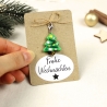 Kleines Weihnachtsgeschenk – Glas Tannenbaum Anhänger auf Karte