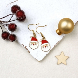 Santa Ohrhänger Weihnachten – leichte Weihnachtsmann Ohrringe