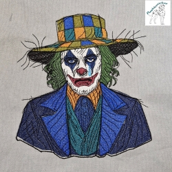 Clown -  was hat ihn zum weinen gebracht? -  Größe 12,8 x 13,8 cm