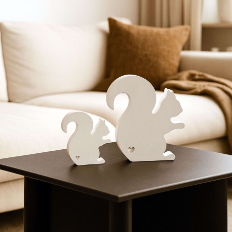 Herbstdeko Eichhörnchen Figur – Tierfigur in Keramikoptik