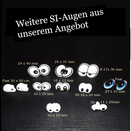Teddy-Augen Sicherheitsaugen Plüschtier-Augen Comic-Augen (3)