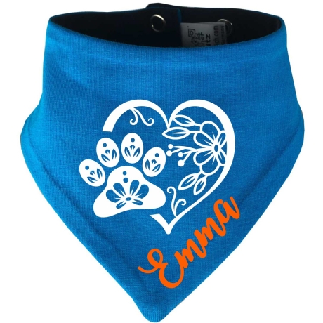 Hunde Wende Halstuch Multicolor PFOTENHERZ flora+ Name des Hundes