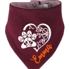 Hunde Wende Halstuch Multicolor PFOTENHERZ flora+ Name des Hundes