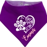 Hunde Wende Halstuch Multicolor PFOTENHERZ flora+ Name des Hundes