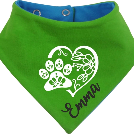 Hunde Wende Halstuch Multicolor PFOTENHERZ flora+ Name des Hundes