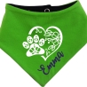 Hunde Wende Halstuch Multicolor PFOTENHERZ flora+ Name des Hundes