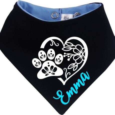 Hunde Wende Halstuch Multicolor PFOTENHERZ flora+ Name des Hundes