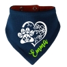 Hunde Wende Halstuch Multicolor PFOTENHERZ flora+ Name des Hundes