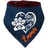 Hunde Wende Halstuch Multicolor PFOTENHERZ flora+ Name des Hundes