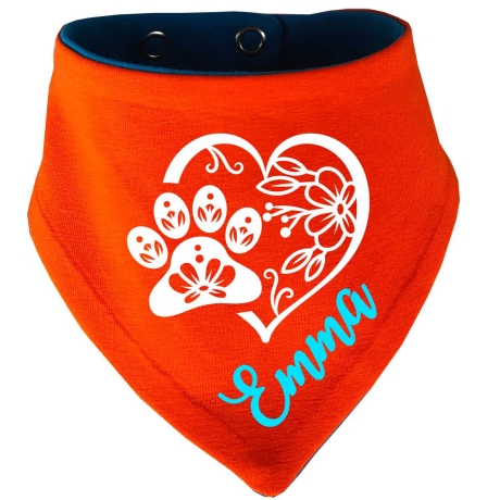 Hunde Wende Halstuch Multicolor PFOTENHERZ flora+ Name des Hundes