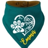 Hunde Wende Halstuch Multicolor PFOTENHERZ flora+ Name des Hundes