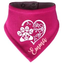 Hunde Wende Halstuch Multicolor PFOTENHERZ flora+ Name des Hundes