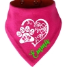 Hunde Wende Halstuch Multicolor PFOTENHERZ flora+ Name des Hundes