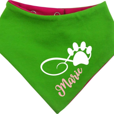 Hunde Wende Halstuch Multicolor PFOTENKRINGEL+ Name des Hundes