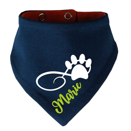 Hunde Wende Halstuch Multicolor PFOTENKRINGEL+ Name des Hundes