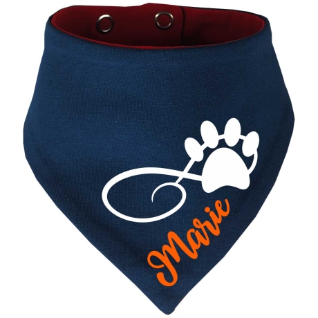 Hunde Wende Halstuch Multicolor PFOTENKRINGEL+ Name des Hundes