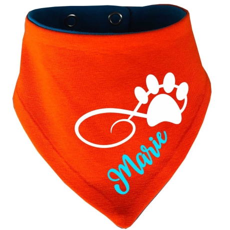 Hunde Wende Halstuch Multicolor PFOTENKRINGEL+ Name des Hundes