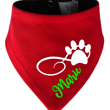 Hunde Wende Halstuch Multicolor PFOTENKRINGEL+ Name des Hundes