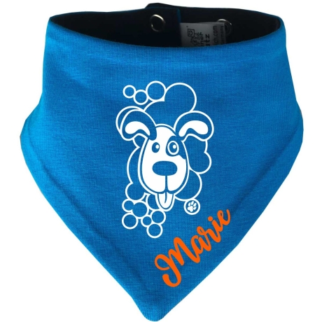 Hunde Wende Halstuch Multicolor WELPE BELLO + Name des Hundes