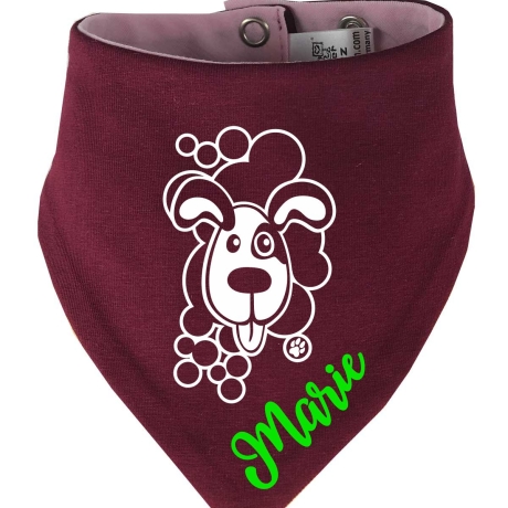 Hunde Wende Halstuch Multicolor WELPE BELLO + Name des Hundes