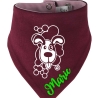 Hunde Wende Halstuch Multicolor WELPE BELLO + Name des Hundes