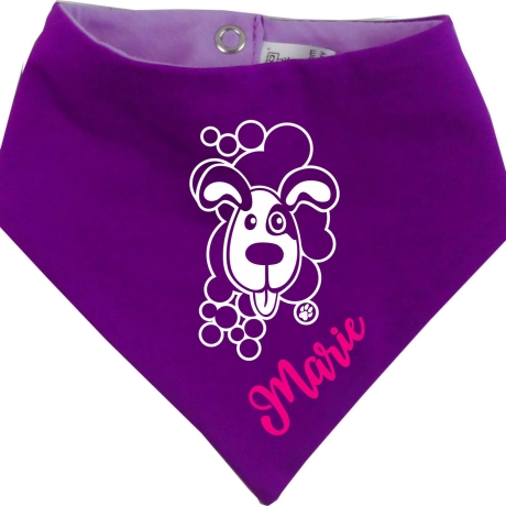Hunde Wende Halstuch Multicolor WELPE BELLO + Name des Hundes