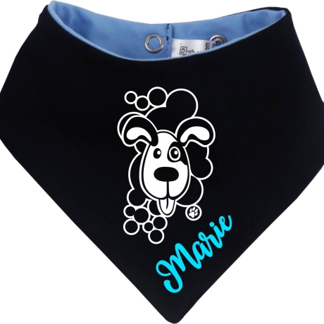 Hunde Wende Halstuch Multicolor WELPE BELLO + Name des Hundes