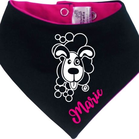 Hunde Wende Halstuch Multicolor WELPE BELLO + Name des Hundes