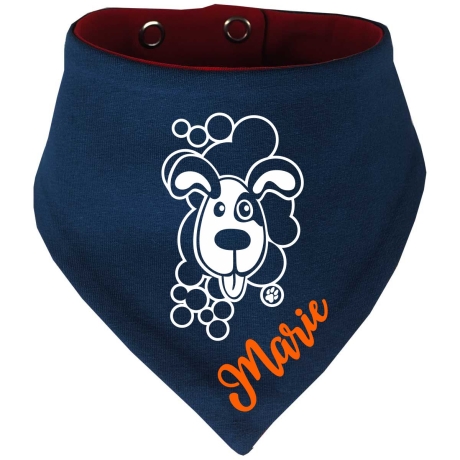 Hunde Wende Halstuch Multicolor WELPE BELLO + Name des Hundes